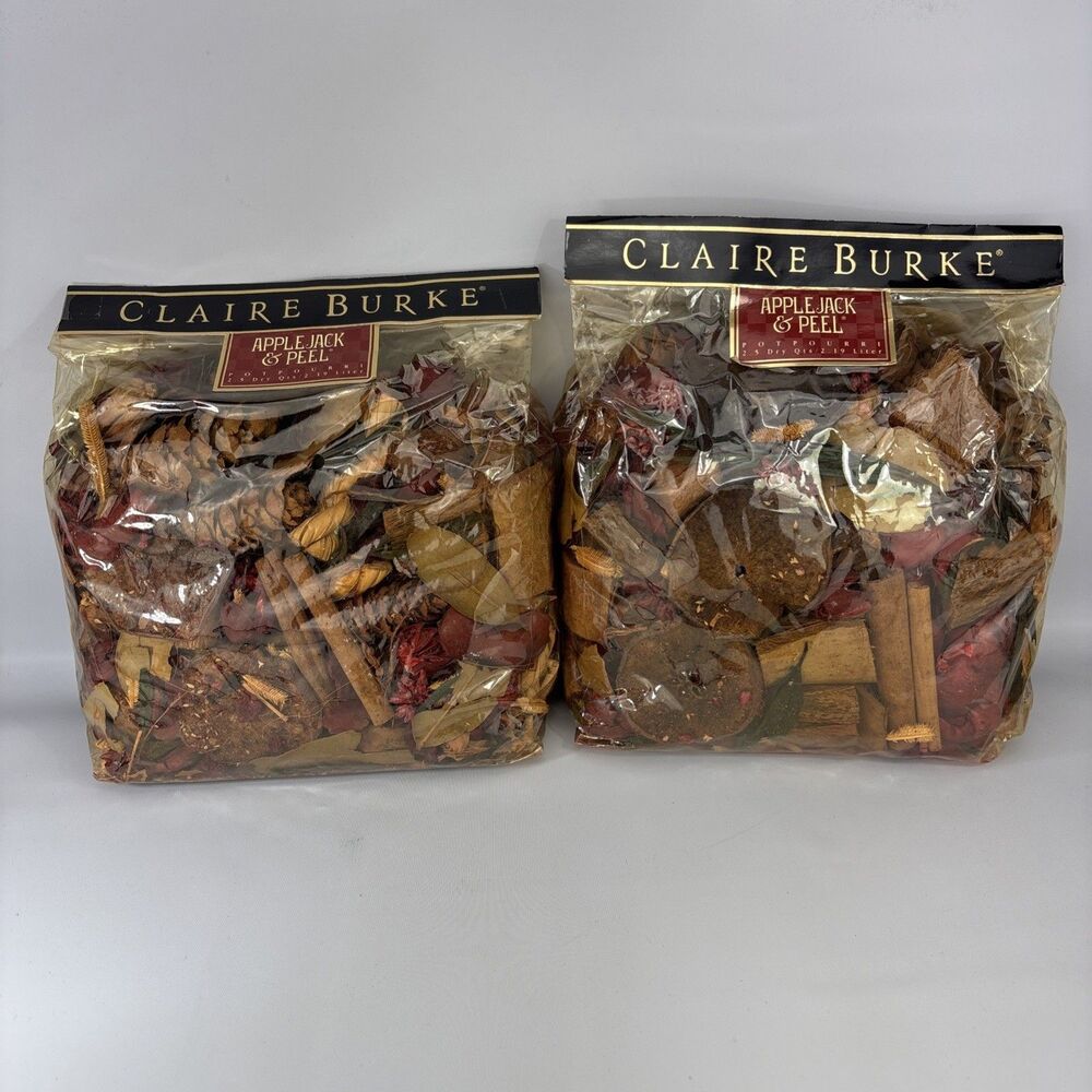 Vtg Claire Burke Decorative Potpourri Bag Applejack & Peel Scent 5 Dry Qts 4.4L